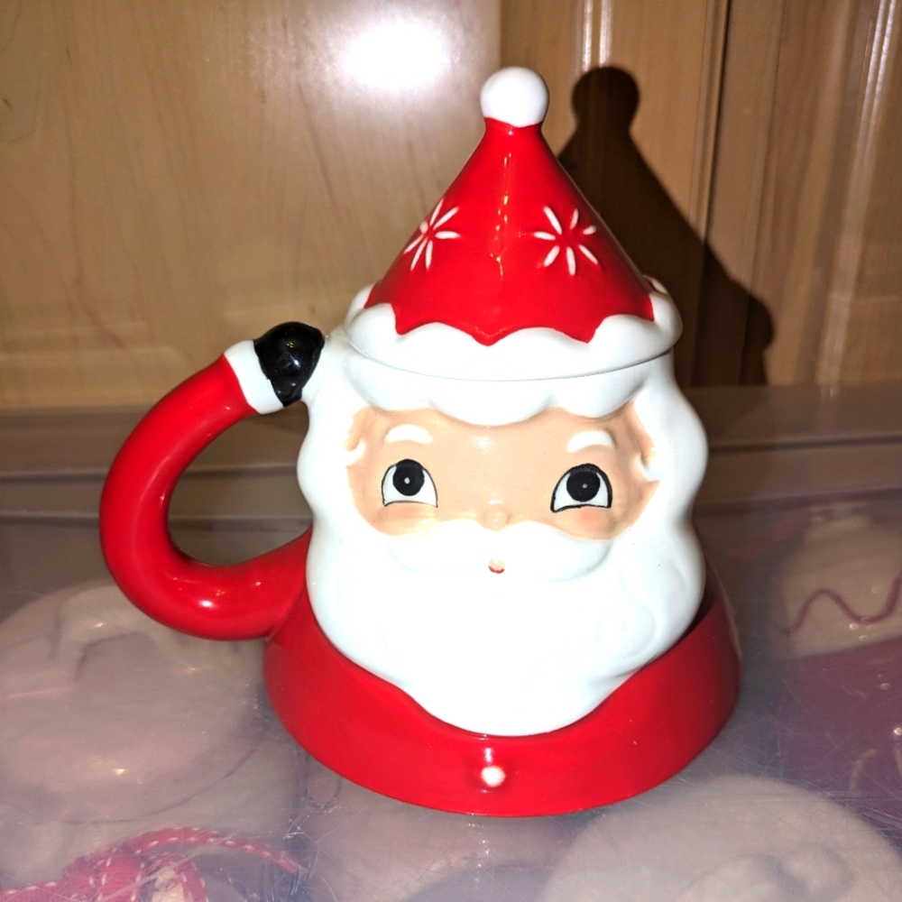 Johanna parker Santa mug. Vintage style decor. Carnival cottage